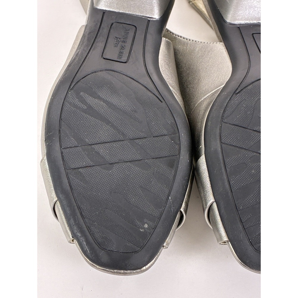 Anne Klein Aklovesome Pewter Metallic Sling Back Shoes iflex Size 7M Comfort - Picture 11 of 15
